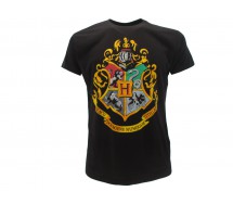 HARRY POTTER T-Shirt Maglietta STEMMA HOGWARTS Logo Scuola UFFICIALE Warner Bros