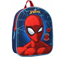 Zaino Scuola UOMO RAGNO Spiderman WEB HEAD 3D BLU Zainetto Bambino 28x23cm ORIGINALE Vadobag  Marvel