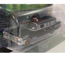 GHOSTBUSTERS Model Car 8cm CADILLAC BLACK AMBULANCE PRE ECTO 1959 Version Scale 1/64 Original  Johnny Lightnining