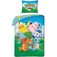 Bed Set POKEMON Pikachu and Friends Official DUVET COVER 140x200 Cotton ORIGINAL
