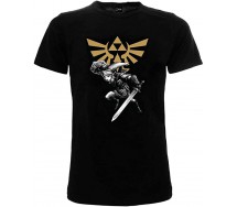 ZELDA T-Shirt Maglietta NERA da The Legend of Zelda con SPADA ORIGINALE
