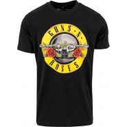 GUNS N' ROSES Black T-shirt LOGO Original HARD ROCK MUSIC OFFICIAL Licensed
