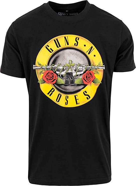 GUNS N' ROSES T-Shirt Schwarzes Logo Hard Rock Musik