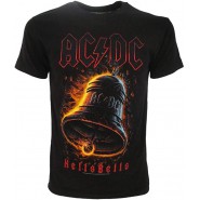 AC/DC T-Shirt Maglietta NERA HELLS BELLS Hard Rock Music ACDC AC DC ORIGINALE Ufficiale con Licenza