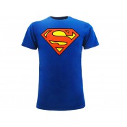 SUPERMAN T-Shirt Maglietta BLU LOGO CLASSIC ORIGINALE Ufficiale con Licenza DC COMICS 