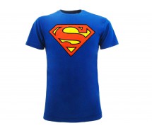 SUPERMAN T-Shirt Maglietta BLU LOGO CLASSIC ORIGINALE Ufficiale con Licenza DC COMICS 