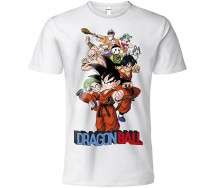 DRAGONBALL T-Shirt BIANCA Maglietta GOKU e PERSONAGGI della Saga UFFICIALE DRAGON BALL