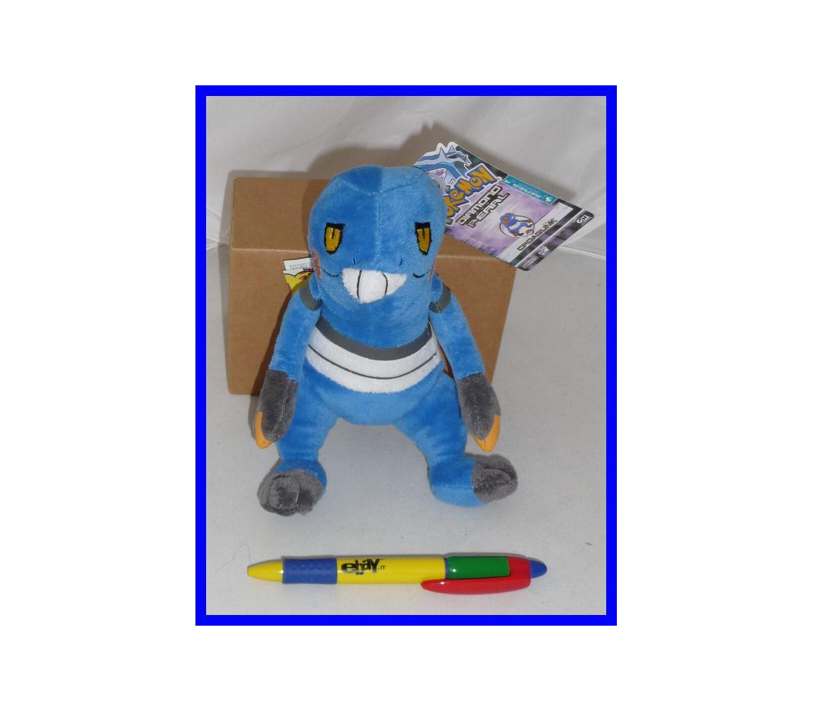 STUPENDO Peluche CROAGUNK dei POKEMON Originale Vellutato RARO Collezione NUOVO