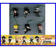 SET 6 Figure NARUTO BRAID SWING DANGLER PART 2 GAARA LEE SASUKE KAKASHI Bandai