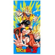 DRAGONBALL Z GOKU SAJIAN Asciugamano Grande TELO MARE Spiaggia 70x140cm ORIGINALE Ufficiale HALANTEX