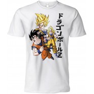 DRAGONBALL T-Shirt WHITE Jersey GOKU and CHARACTERS of the Saga UFFICIALE DRAGON BALL