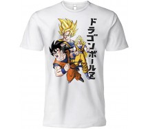 DRAGONBALL T-Shirt BIANCA Maglietta 9 PERSONAGGI UFFICIALE DRAGON BALL