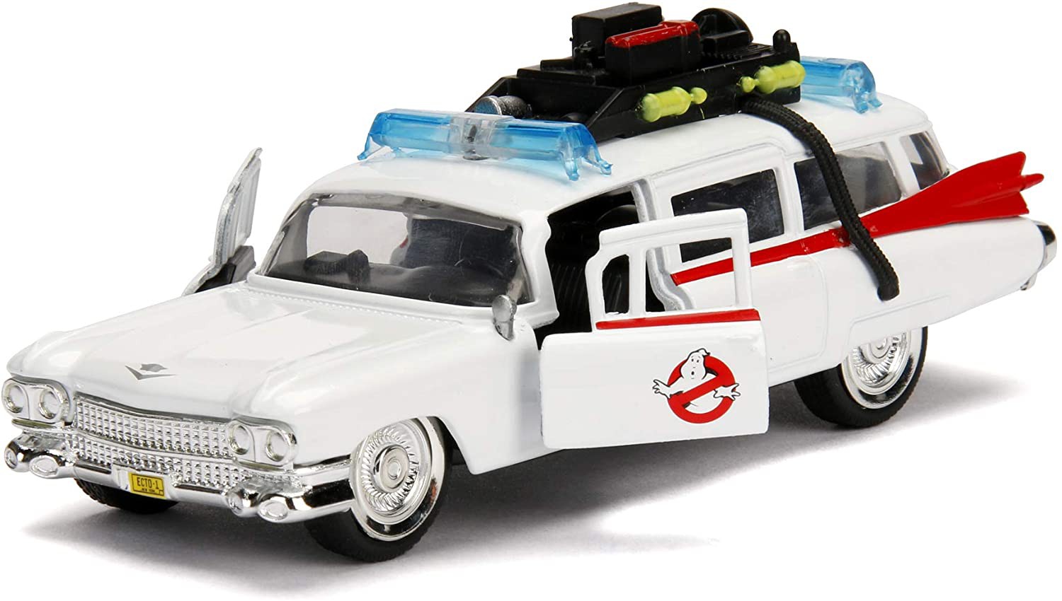 Modello ECTO-1 AMBULANZA Auto Dal Film GHOSTBUSTERS 13cm Scala 1:32 JADA TOYS - Afbeelding 2 van 5