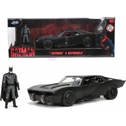 Modello BATMOBILE da THE BATMAN 2022 con Figura BATMAN 22cm Scala 1/24 Originale JADA Toys