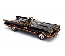 BATMAN Serie TV Classic BATMOBILE Model with 2 METAL Figures Batman Robin Scale 1/24 JADA TOYS
