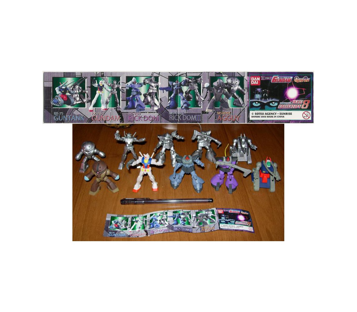 SET 10 Figure Modellini Robot GUNDAM Serie PART 8 BANDAI Gashapon SUPER PREZZO