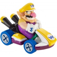 Modellino DieCast KART di WARIO STANDARD KART da SUPER MARIO KART Scala 1:64 5cm Hot Wheels
