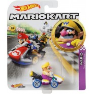 Modellino DieCast KART di WARIO STANDARD KART da SUPER MARIO KART Scala 1:64 5cm Hot Wheels
