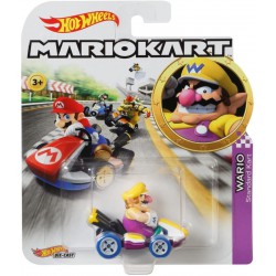 Modellino DieCast KART di WARIO STANDARD KART da SUPER MARIO KART Scala 1:64 5cm Hot Wheels