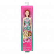 BARBIE Doll With FLOREAL DRESS Color Green with PINK LEAVES Original GHT27