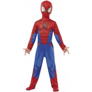 COSTUME Carnevale UOMO RAGNO SpiderMan Classico Taglia LARGE 7-9 ANNI Originale RUBIE'S