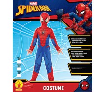 COSTUME Carnevale UOMO RAGNO SpiderMan Classico Taglia LARGE 7-9 ANNI Originale RUBIE'S