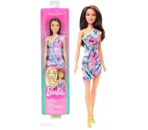 BARBIE Doll With FLOREAL DRESS Color Pink with BLUE LEAVES Original GHT25