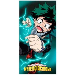 MY HERO ACADEMY Academia IZUKU MIDORIYA Asciugamano Grande TELO MARE Spiaggia 70x140cm ORIGINALE Ufficiale HALANTEX