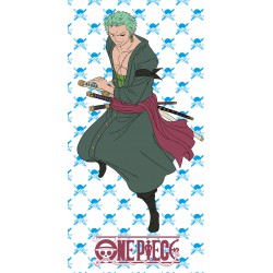 ONE PIECE RORONOA ZORO Asciugamano Grande TELO MARE Spiaggia 70x140cm ORIGINALE Ufficiale HALANTEX