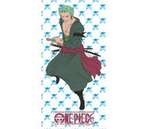 ONE PIECE RORONOA ZORO Asciugamano Grande TELO MARE Spiaggia 70x140cm ORIGINALE Ufficiale HALANTEX