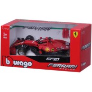 Model FERRARI 2021 SF21 Formula 1 Car Scale 1/43 12cm CARLOS SAINZ Number 55 Original Die Cast Bburago 18-36829