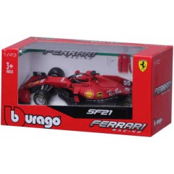 Model FERRARI 2021 SF21 Formula 1 Car Scale 1/43 12cm CARLOS SAINZ Number 55 Original Die Cast Bburago 18-36829