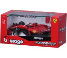 Model FERRARI 2021 SF21 Formula 1 Car Scale 1/43 12cm CARLOS SAINZ Number 55 Original Die Cast Bburago 18-36829