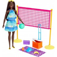 BARBIE THE OCEAN Bambola 30cm con accessori BEACH WOLLEY Versione AFROAMERICANA Originale Mattel GYG16