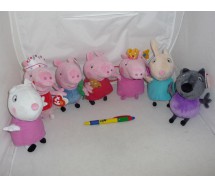 Stupendo Peluche PEPPA PIG 16cm ORIGINALE Ufficiale TY George Rebecca Suzy NUOVO