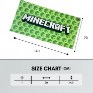 MINECRAFT green with LOGO Beach Towel 70x140cm ORIGINAL Official FASHION UK