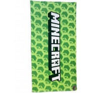 MINECRAFT verde SCRITTA LOGO Telo Mare Spaggia 70x140cm ORIGINALE Ufficiale FASHION UK