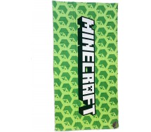 MINECRAFT verde SCRITTA LOGO Telo Mare Spaggia 70x140cm ORIGINALE Ufficiale FASHION UK