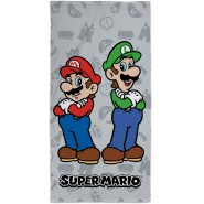 SUPER MARIO and LUIGI Beach Big Towel 70x140cm Cotton ORIGINAL Official Kart Bros