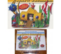 Kinder DIORAMA Tedesco Set SPONGEBOB Yellow Submarine RARO Limitato 1200 !