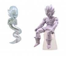 2 FIGURE DRAGONBALL Z Collezione DESKTOP Collection 2 Bandai Gashapon Ghost Gotenks  Petrified Majin Veget 