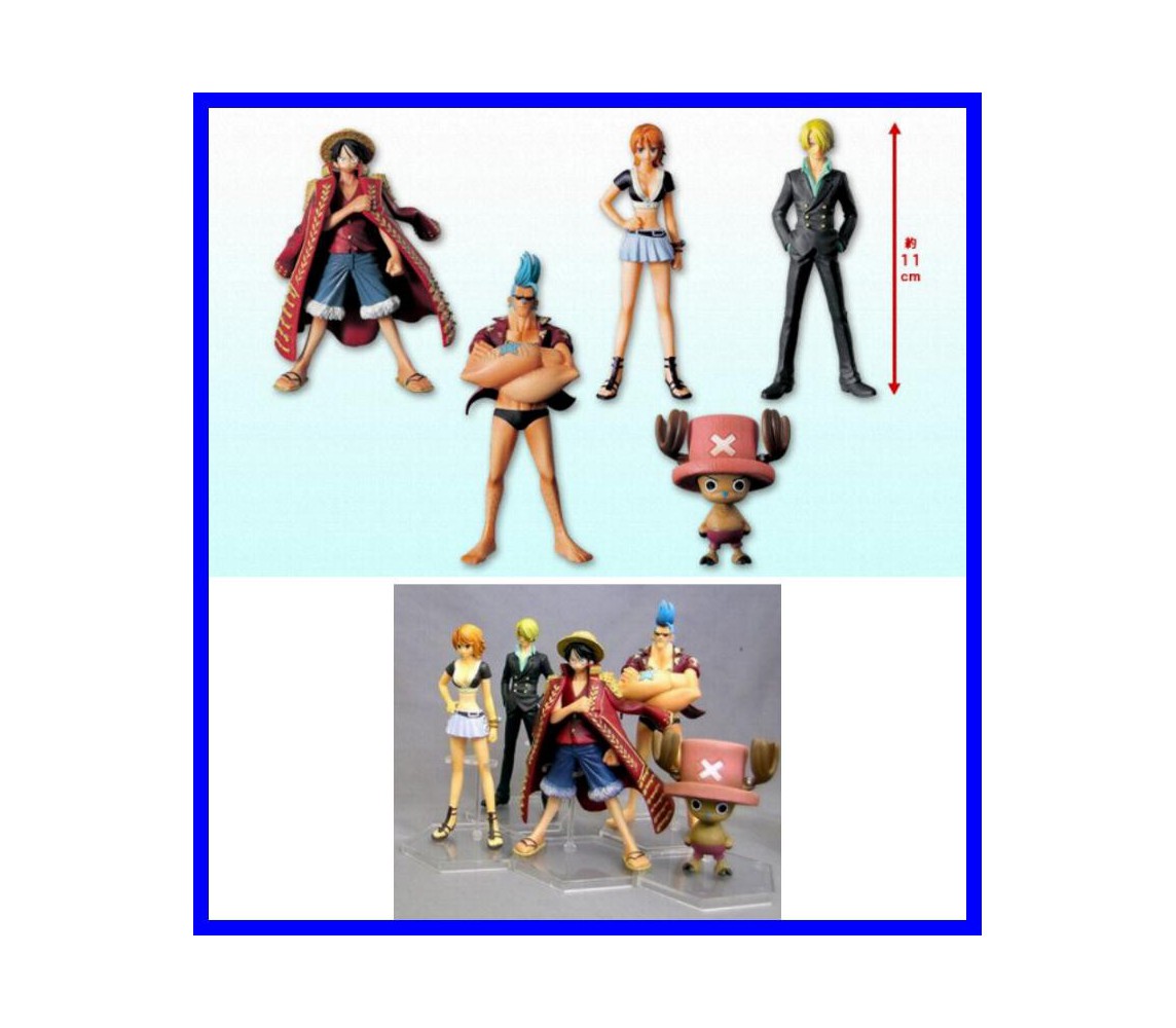 ONE PIECE Raro SET 5 Figure FRANKY RUFY SANJI NAMI CHOPPER Memories 10cm