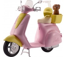 Playset Veicolo SCOOTER Moto di BARBIE con CUCCIOLO CANE Originale Mattel FRP56