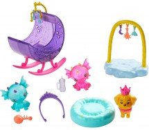 BARBIE DREAMTOPIA Bambola 30cm Playset ASILO DEI DRAGHETTI con Cuccioli di Drago e Accessori Originale Mattel GJK51 