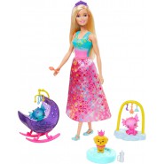 BARBIE DREAMTOPIA Bambola 30cm Playset ASILO DEI DRAGHETTI con Cuccioli di Drago e Accessori Originale Mattel GJK51 