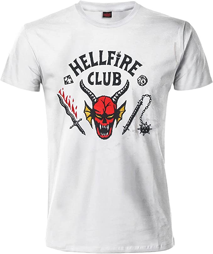 Футболка Странные вещи Weiß Футболка с логотипом клуба Hellfire Оригинал