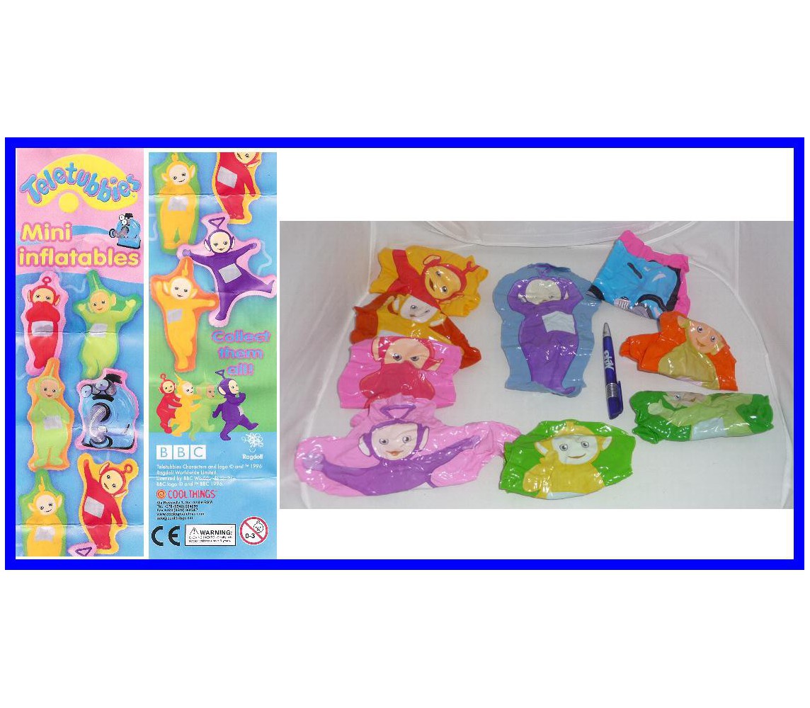 Set 9 TELETUBBIES GONFIABILI Versione PICCOLA Mini PO LAA-LAA TINKY WINKY DIPSY NOO-NOO