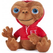E.T. EXTRATERRESTRE Peluche 25cm SEDUTO CON FELPA ROSSA Originale UFFICIALE Top Quality ET