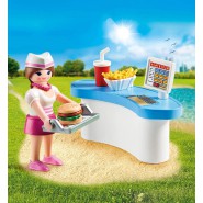 Playset Gift Egg FAST FOOD WAITER with COUNTER Playmobil 70084