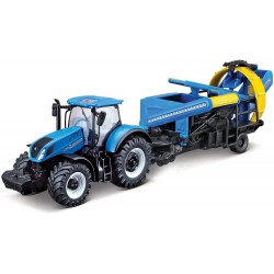 Modello TRATTORE NEW HOLLAND T7.315 HD Blu CON COLTIVATORE FarmLand BBURAGO 31678